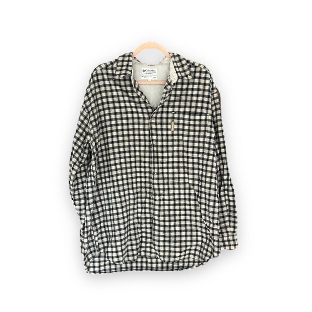 COLUMBIA | 100% Cotton Blue/Cream Flannel (XL)